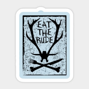 Eat The Rude - Hannibal (Black) Sticker